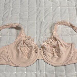 Soma Lace Accent Bra in Beige. NEW